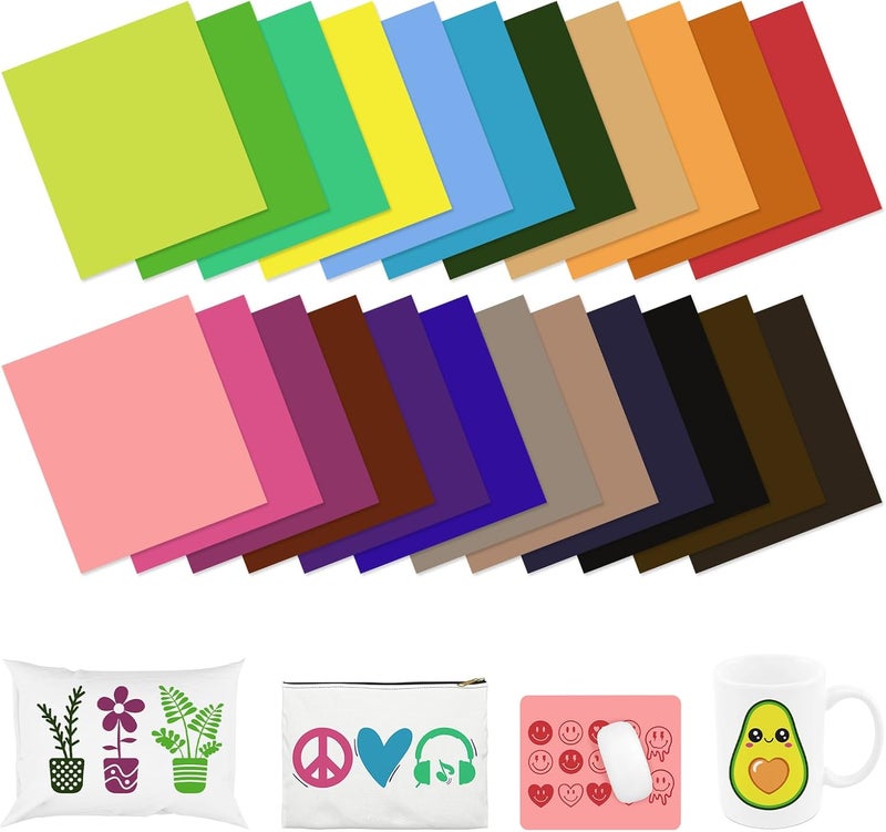 HTVSTD Sublimation Transfer Ink Paper - 23 pcs 12" x 10" Solid Color Sublimation Transfer Sheets for Tumbler T-Shirts Mugs DIY Sublimation Transfer Paper - Image 1
